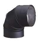 6 Inch Black Stovepipe Adjustable Elbow