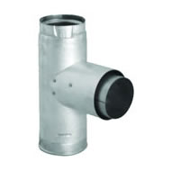 3 Inch Pellet Adapter Tee With Clean Out Cap