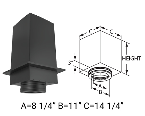 Square Ceiling Support Box