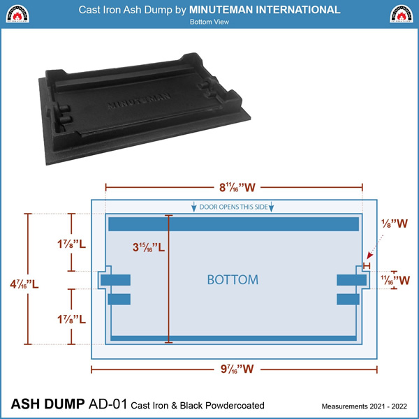 Minuteman AD-01 Cast Iron Ash Dump