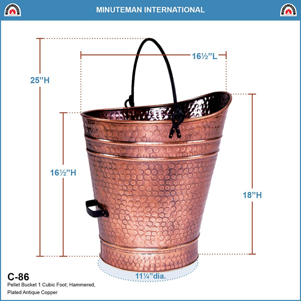 Minuteman C-86 Large Copper Pellet Bucket