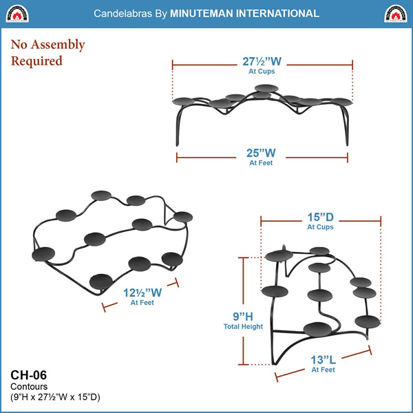 Minuteman CH-06 Contours Hearth Candelabra