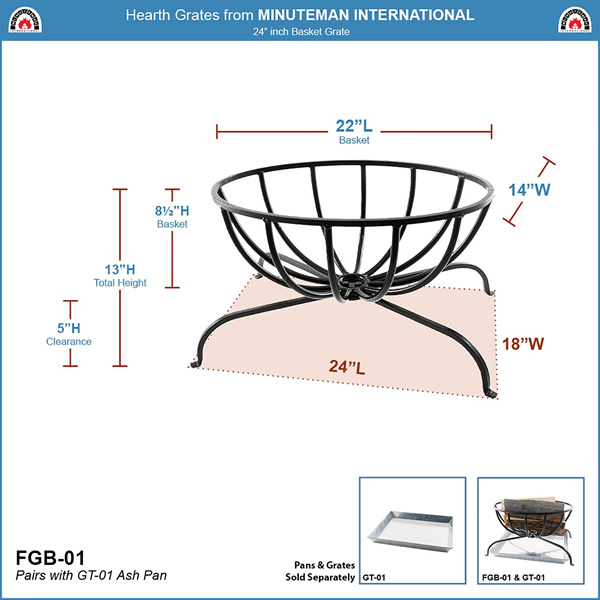 Minuteman FGB-01 24 Inch Basket Grate