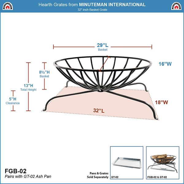 Minuteman FGB-02 32 Inch Basket Grate