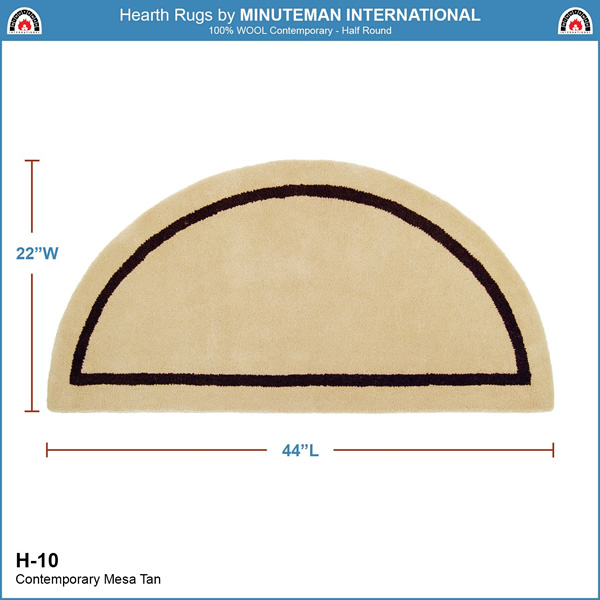 Minuteman H-10 Mesa Tan Contemporary Half Round Rug