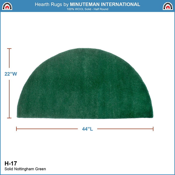Minuteman H-17 Nottingham Green Half Round Rug