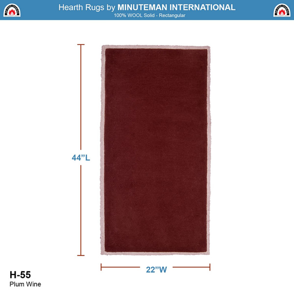 Minuteman H-55 44x22 Inch Plum Wine Rectangular Rug