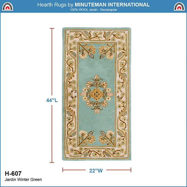 Minuteman H-607 Jardin Wintergreen Rectangular Rug