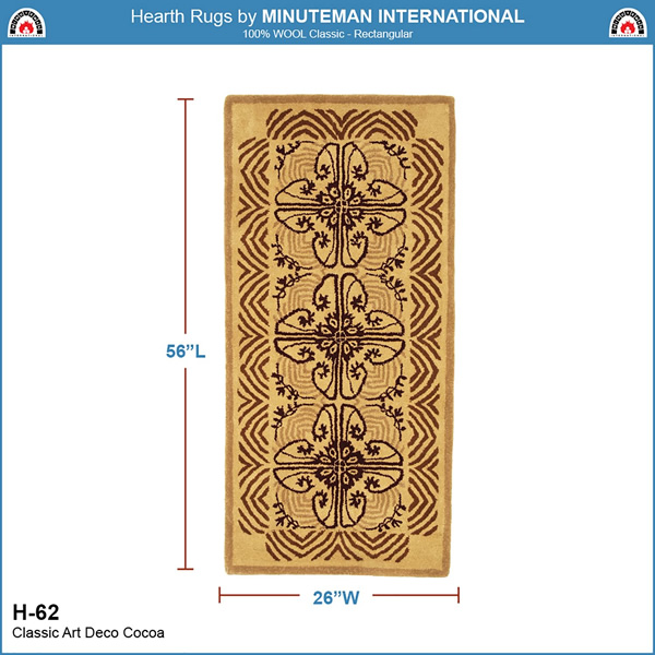 Minuteman H-62 Cocoa Art Deco Classic Rectangular Rug