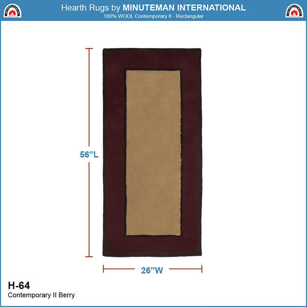 Minuteman H-64 Berry Contemporary II Rectangular Rug