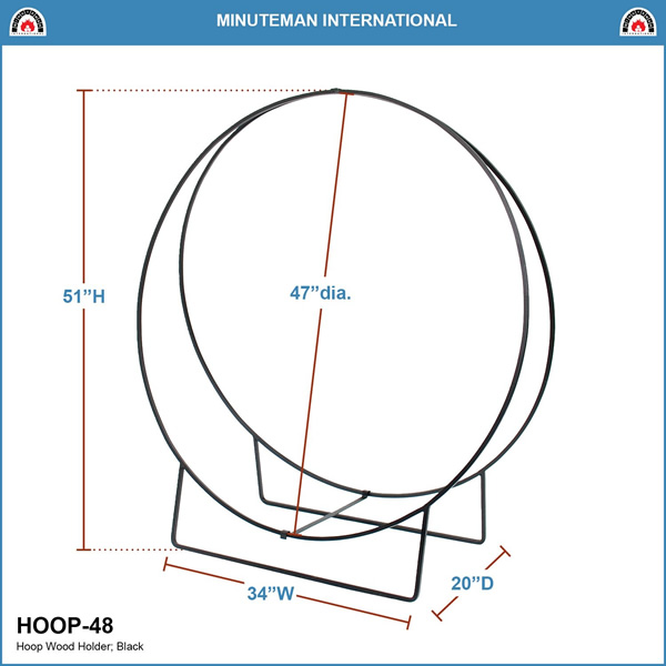 Minuteman HOOP-48 48 Inch Log Holder Hoop