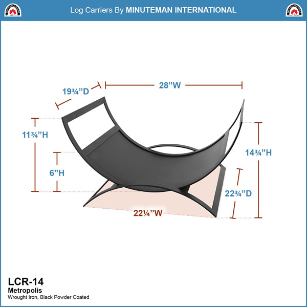 Minuteman LCR-14 Metropolis Log Basket