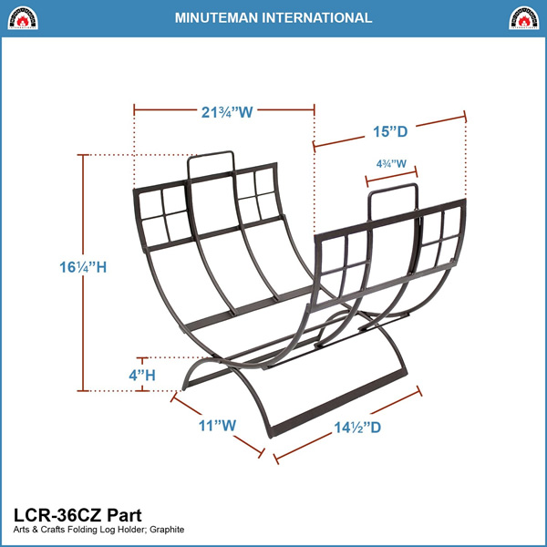 Minuteman LCR-36CZ Arts and Craft Log Holder with Suede Carrier