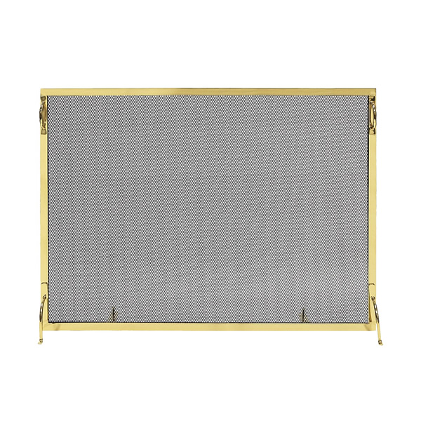 Minuteman SSM-4433BR 44x33 Inch Montreal Polished Brass Fireplace Screen