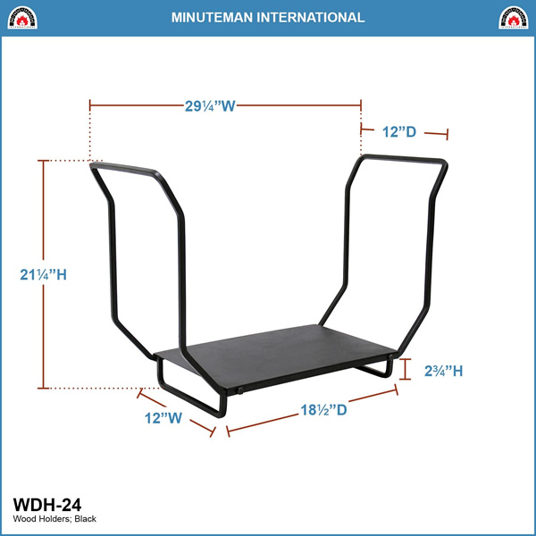 Minuteman WDH-24 24 Inch Firewood Rack