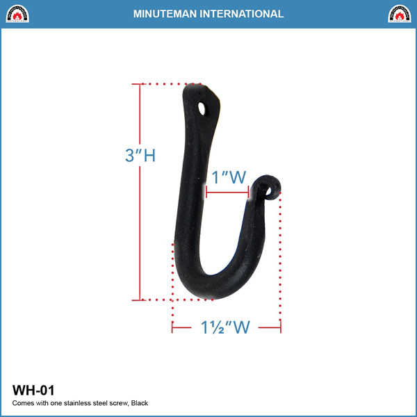 Minuteman WH-01 Single Hook Wall Bracket