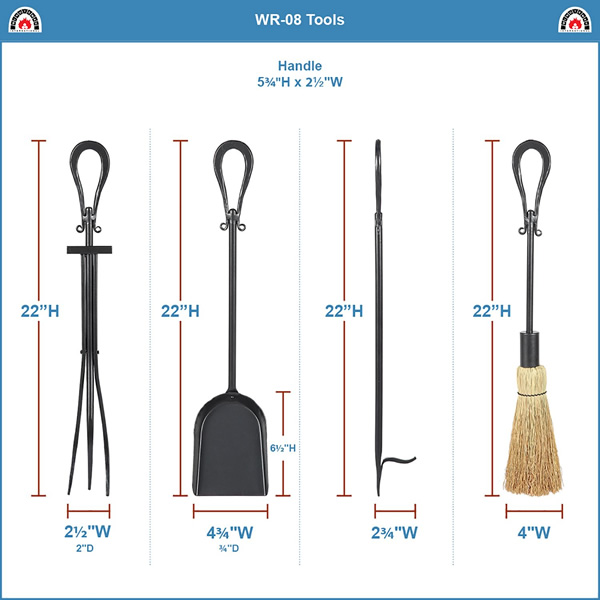 Minuteman WR-08 Loop Fireplace Tool Set