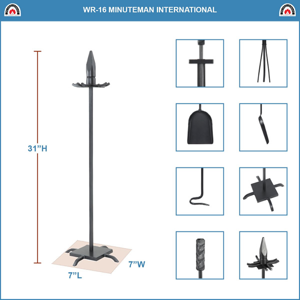 Minuteman WR-16 Wright Design Fireplace Tool Set