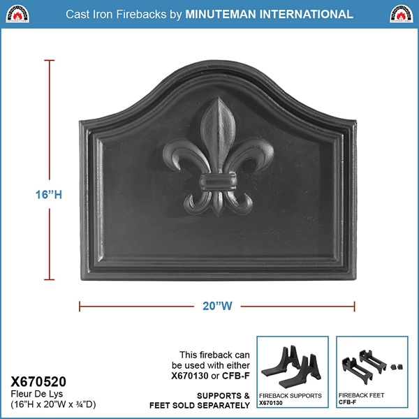 Minuteman X670520 Fleur De Lys Fireback