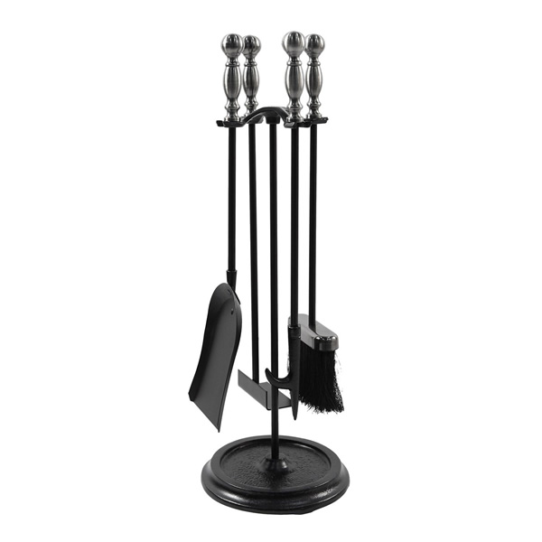 Minuteman X870943 Black with Pewter Bolton Mini Fireplace Tool Set