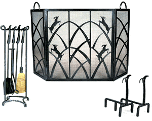 Minuteman Deer Coordinating Fireplace Set