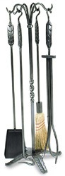 Minuteman WR01 Wrought Iron Fireplace Tool Set 