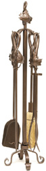 Minuteman WR06 Wrought Iron Fireplace Tool Set