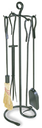 Minuteman WR09 Wrought Iron Fireplace Tool Set