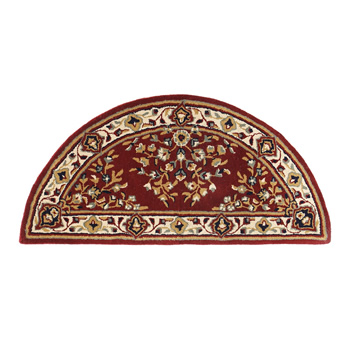 Minuteman H-35 56x26 Inch Burgundy Oriental Half Round Rug