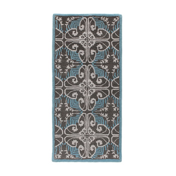 Minuteman H-71 56x26 Turquoise Stone Art Deco Rectangular Rug