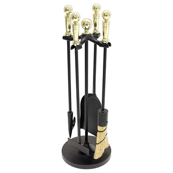 Minuteman MINI-14PB Polished Brass Paxton Mini Fireplace Tool Set