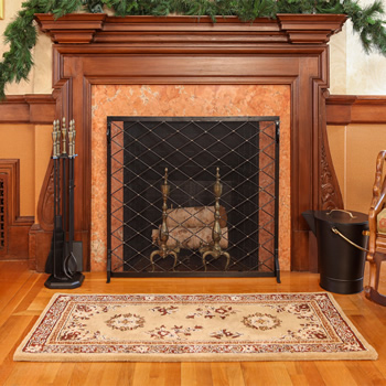 Minuteman SF-4433 44 x33 InchHarlequin Flat Fireplace Screen