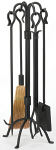 Woodfield Black Fireplace Tool Sets