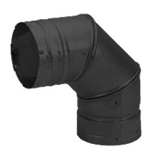 4 Inch Pellet 90 Degree Elbow Black Pvp