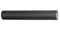 Black Straight 6 Inch Heavy Stovepipe