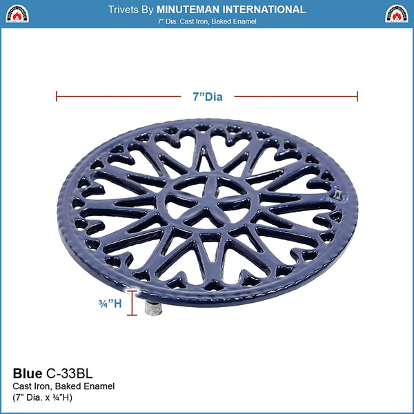 Minuteman C-33BL Blue Sunburst Trivet