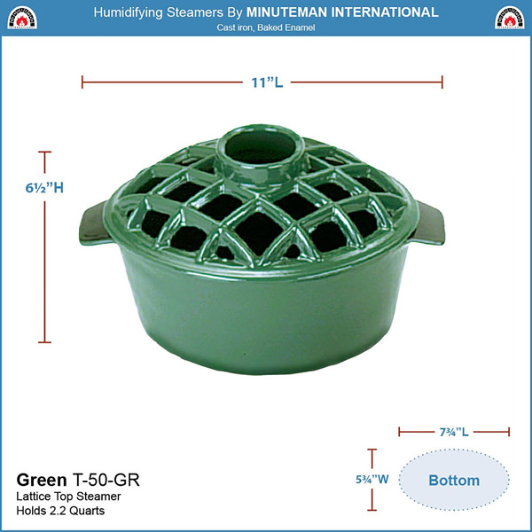 Minuteman T-50-GR Green Lattice Top Steamer