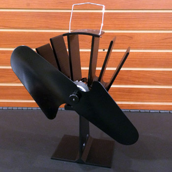 Heat Powered Original Ecofan with Black Blades