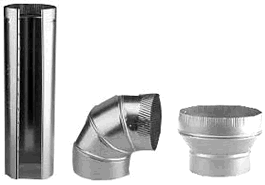 Galvanized 6 inch Single Wall Stove Pipe